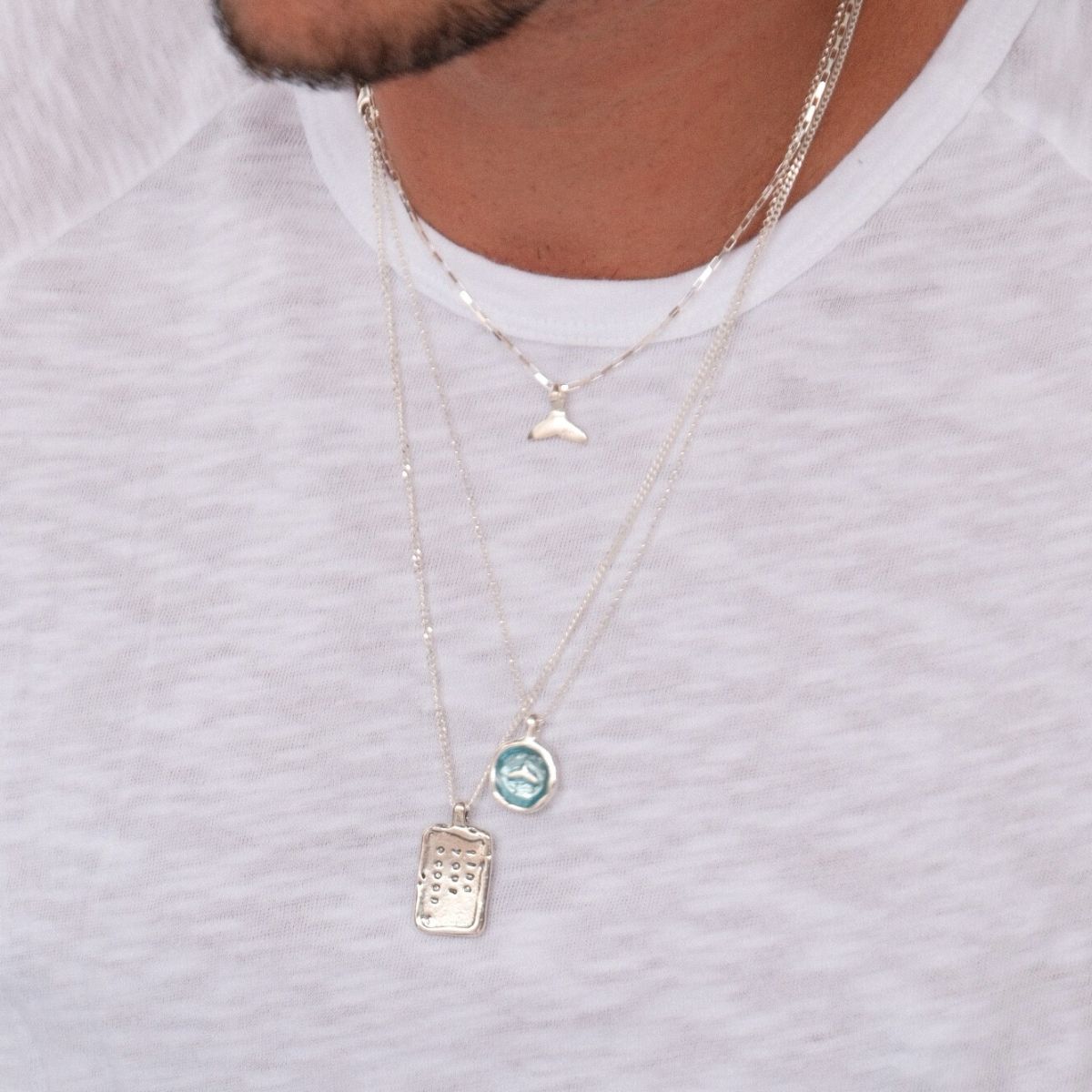 Rectangle FYO stamp necklace