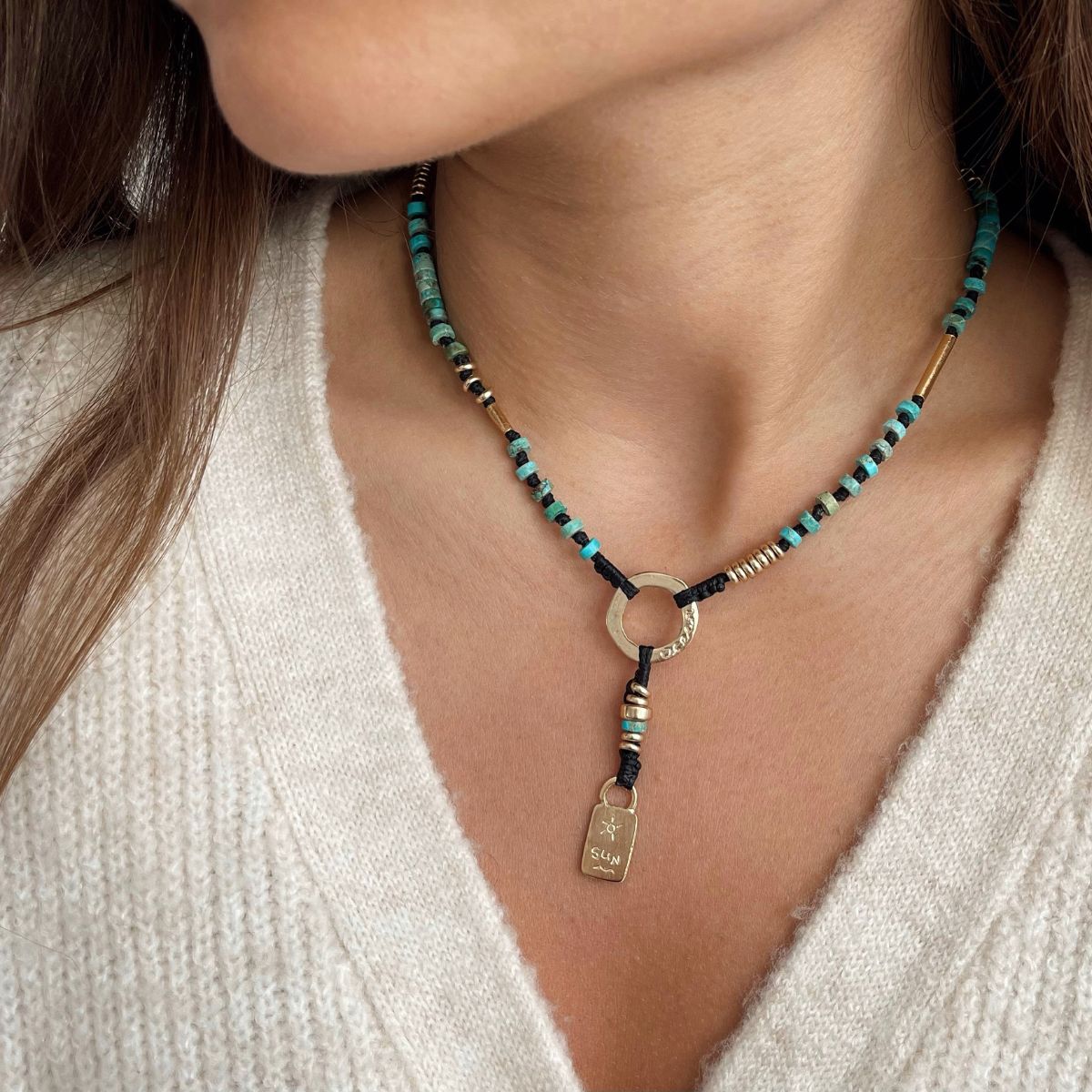 OCEAN SUN Gems Necklace