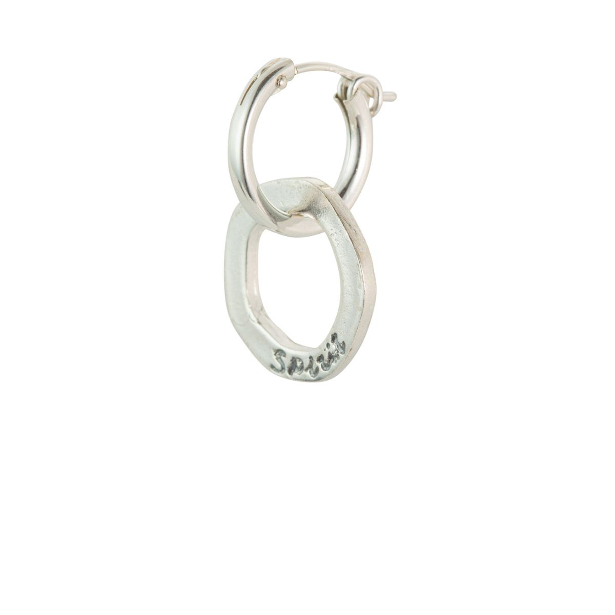 Ocean circle small hoop earring