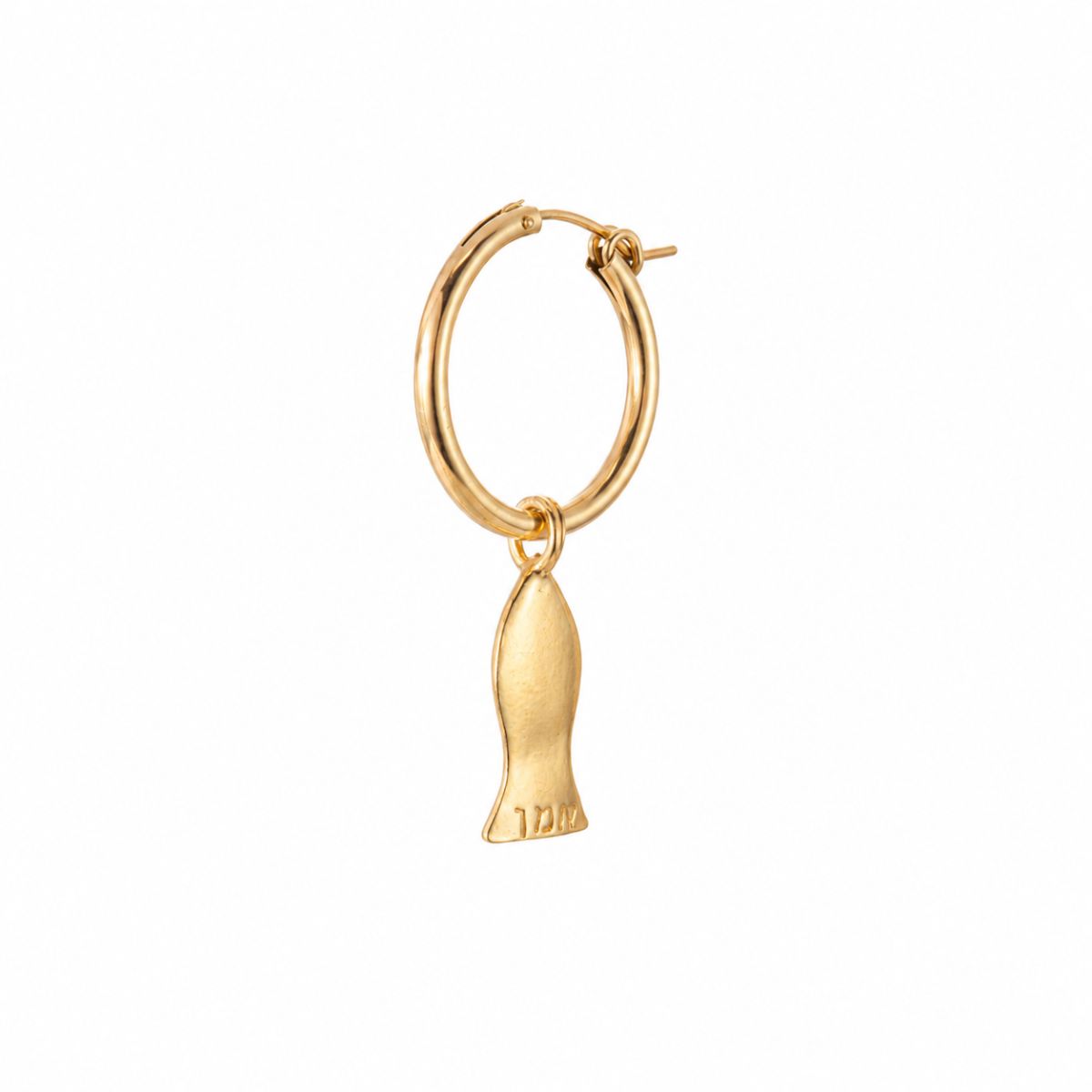 Mini Fish Medium Hoop Earring