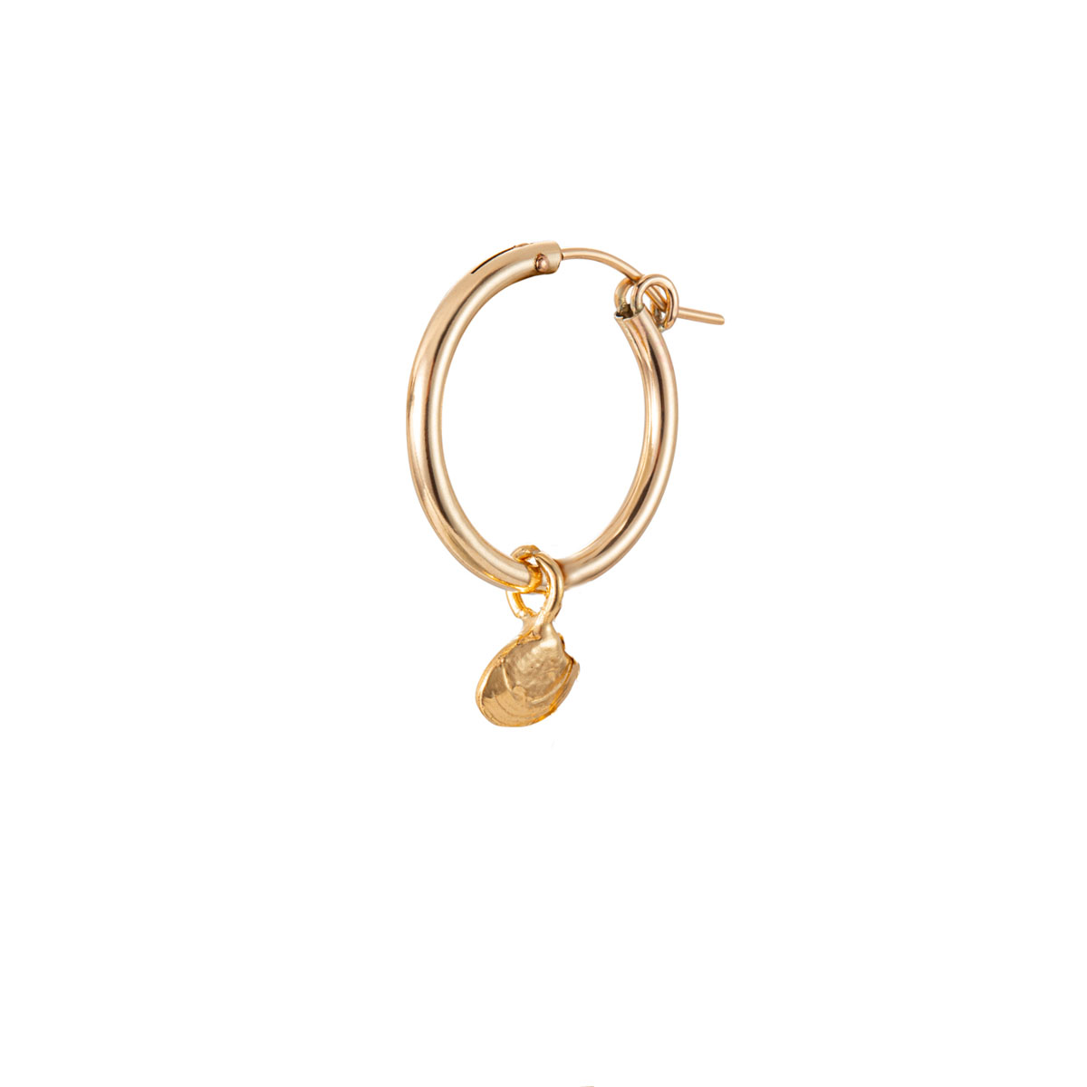 Mini Shell Medium Hoop Earring
