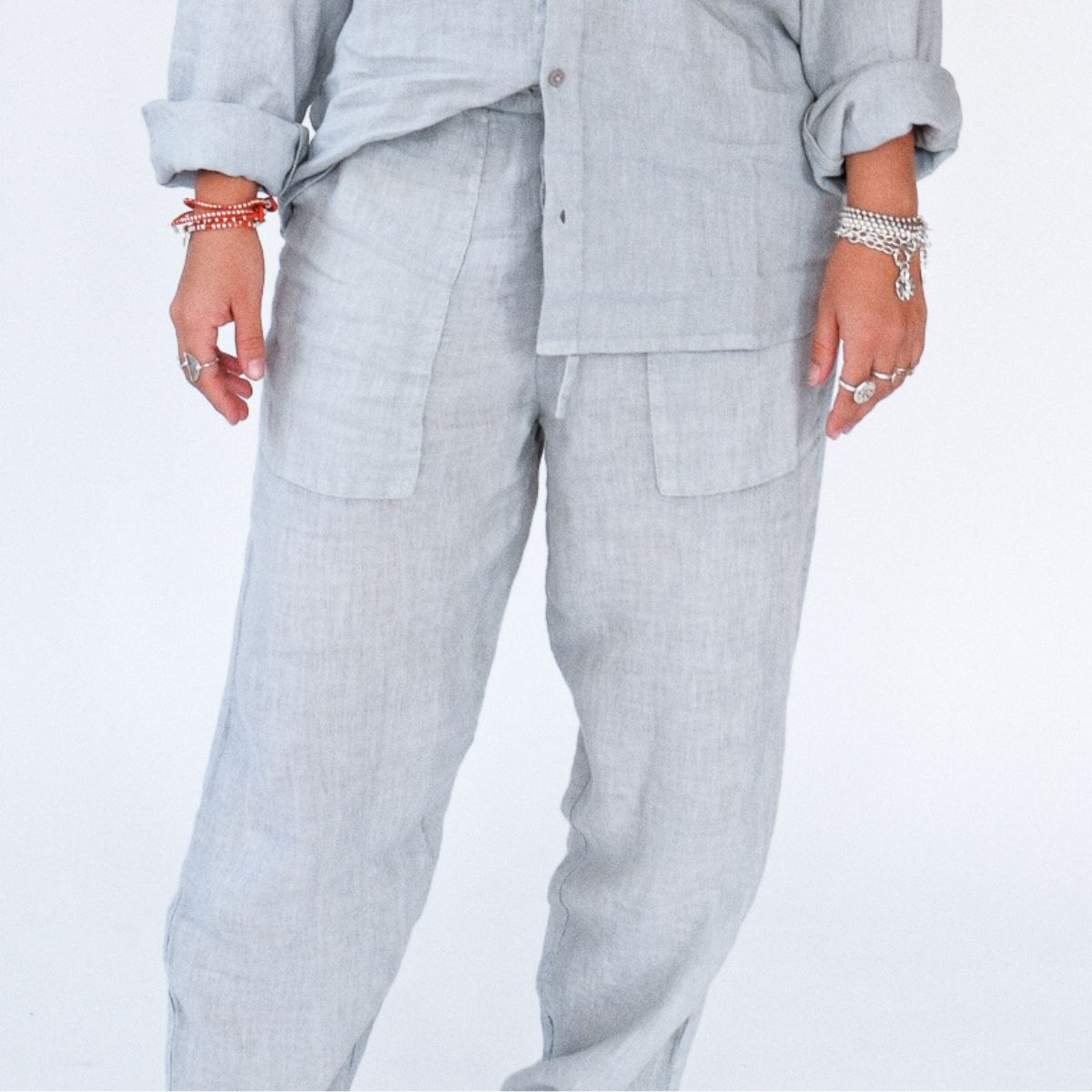 Unisex linen CARGO pants