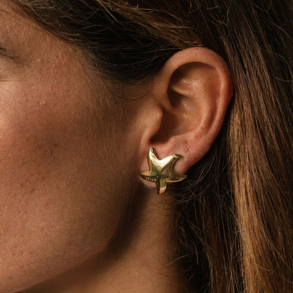 Chunky sea star earring