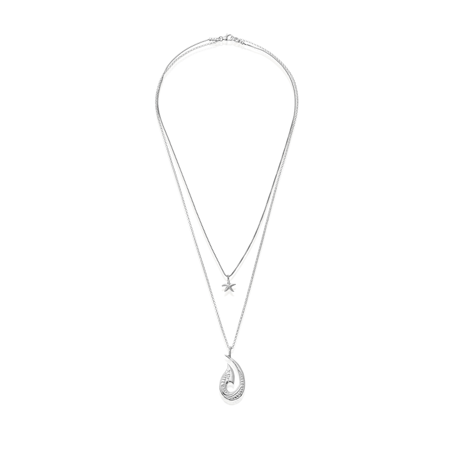 2 Layers necklace - maori & sea star