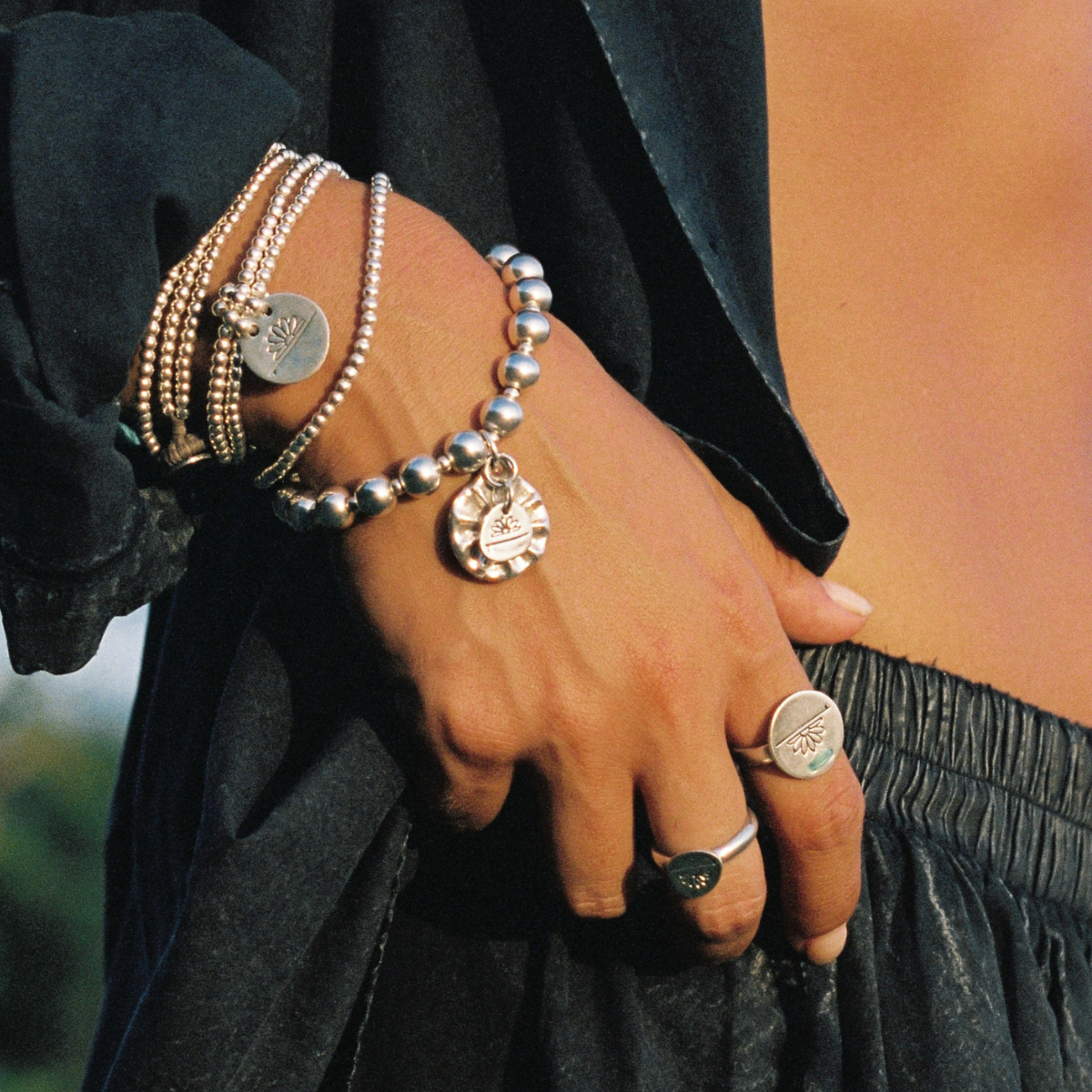 Double flower MOON bracelet