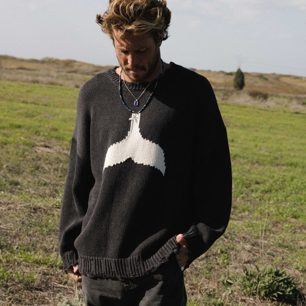 Whale tail ROCKAMAR knit sweater
