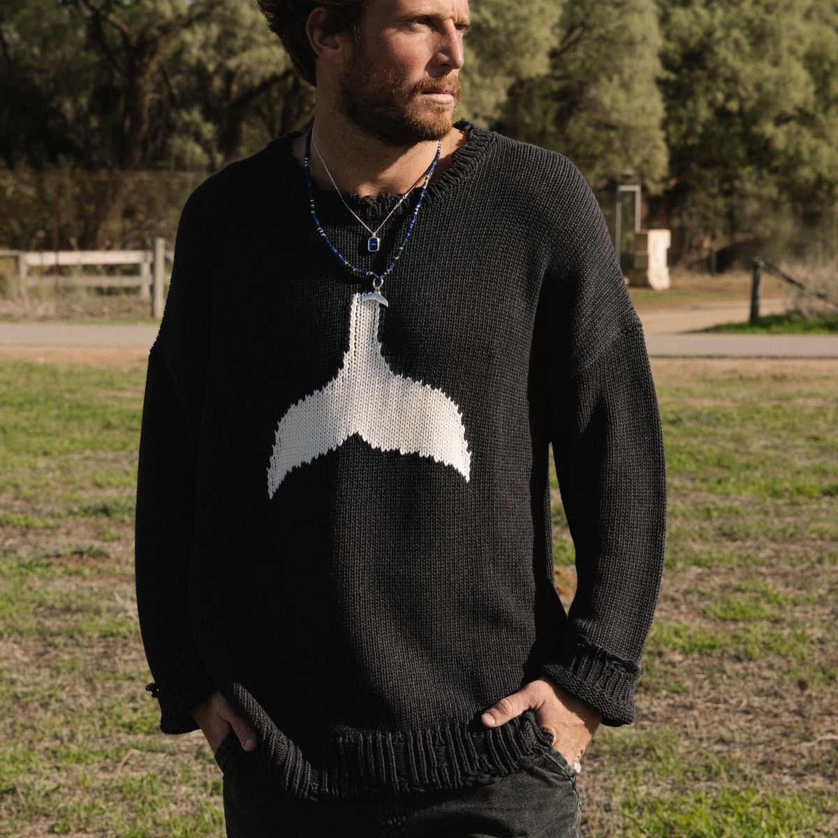Whale tail ROCKAMAR knit sweater