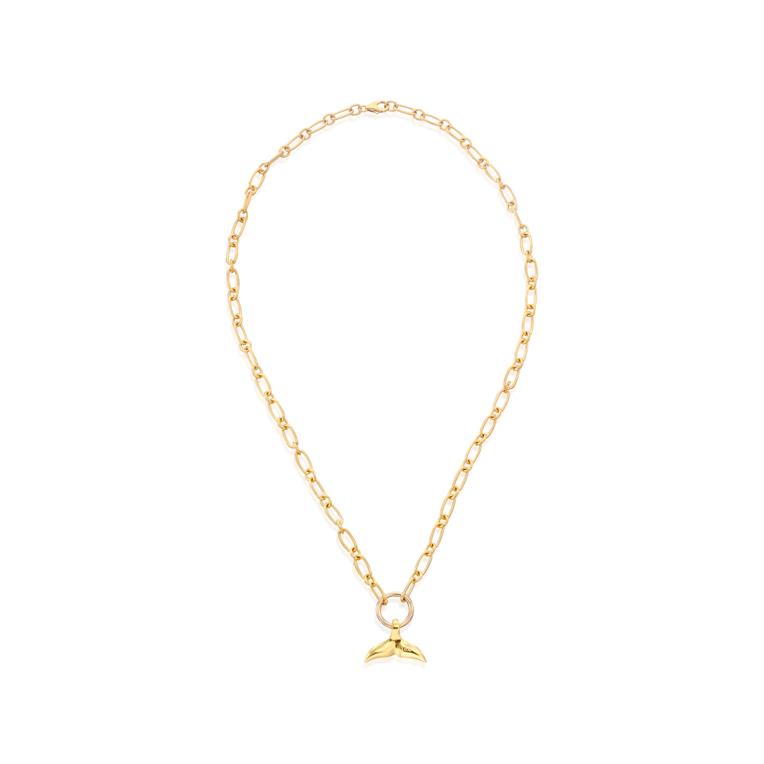 Small whale GOLD MISS necklace